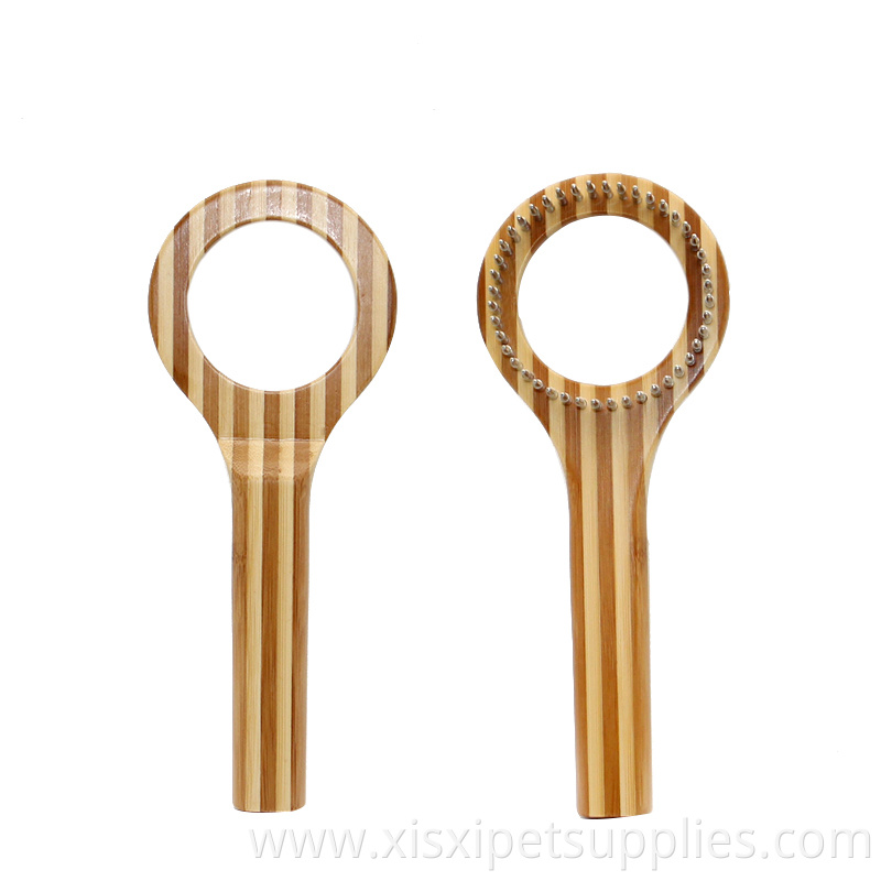 Factory Wholesale New Design Luxury Bamboo Wooden Handle Pet Cat Dog Grooming Massage Hair Comb